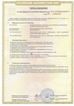 12.03.2015 Великий Устюг - ЗАО СиБиСи(Япония) г.Москва. Приложение к сертификату Видеокамеры для систем охранного видеонаблюдения т.м.GANZ. ТР ТС 020/2011